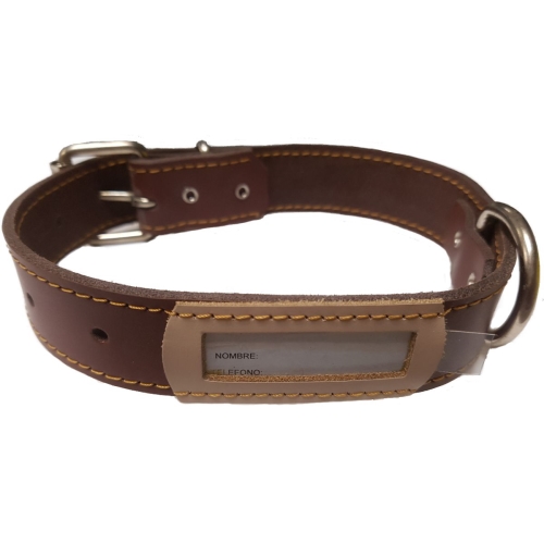 COLLAR CUERO BUZON NATURAL 45x3cm - Imagen 4