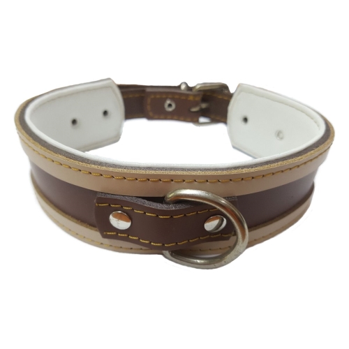 COLLAR GALGO BLANCO BORDE AZUL 50X4CM - Imagen 2