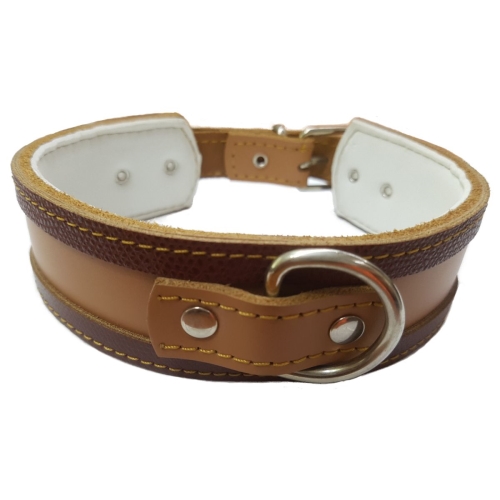 COLLAR GALGO BLANCO BORDE AZUL 50X4CM - Imagen 4