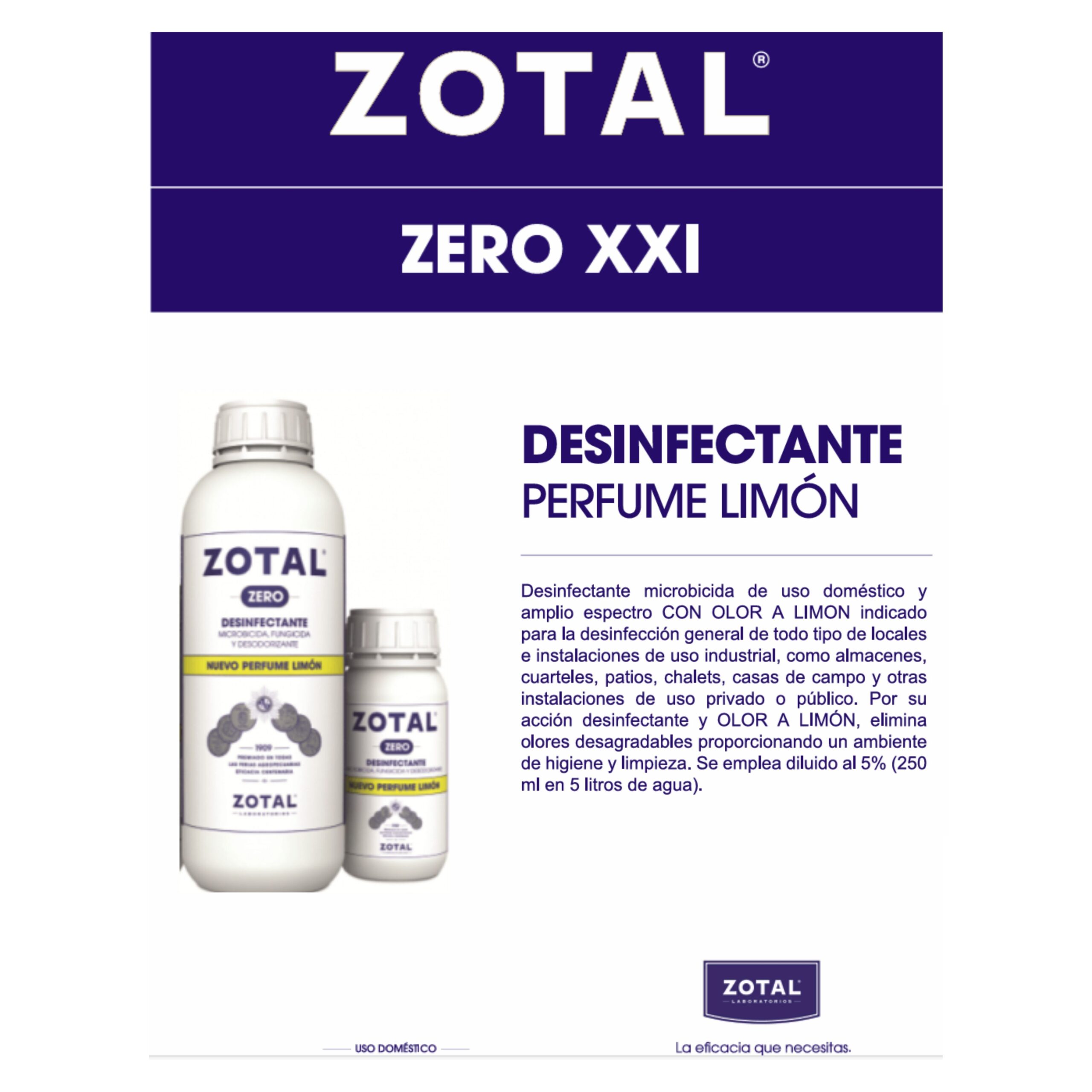ZOTAL ZERO Limon 1 Litro. - Imagen 4