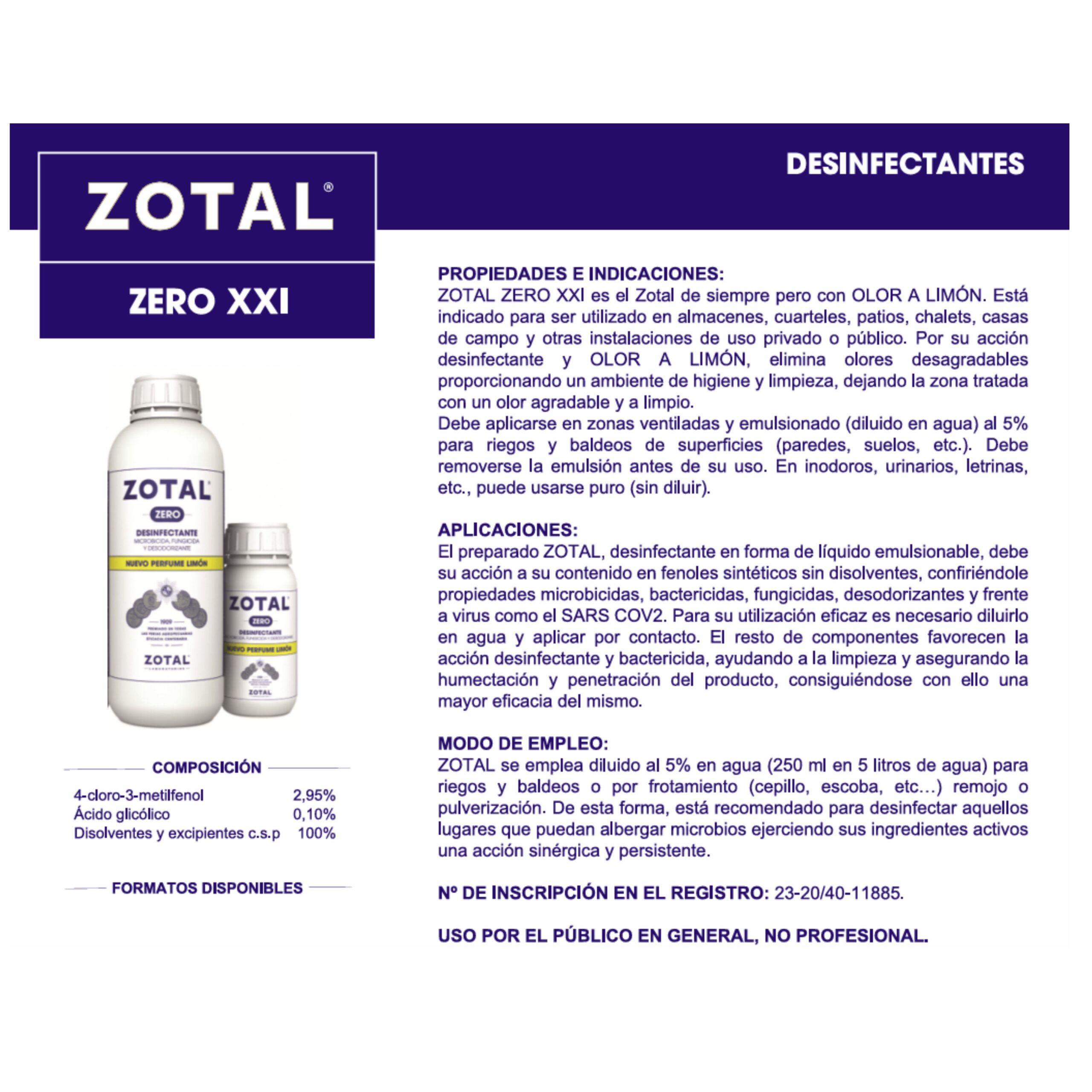ZOTAL ZERO Limon 1 Litro. - Imagen 5