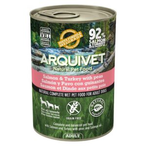 LATA SALMON Y PAVO Con Guisantes 400gr.