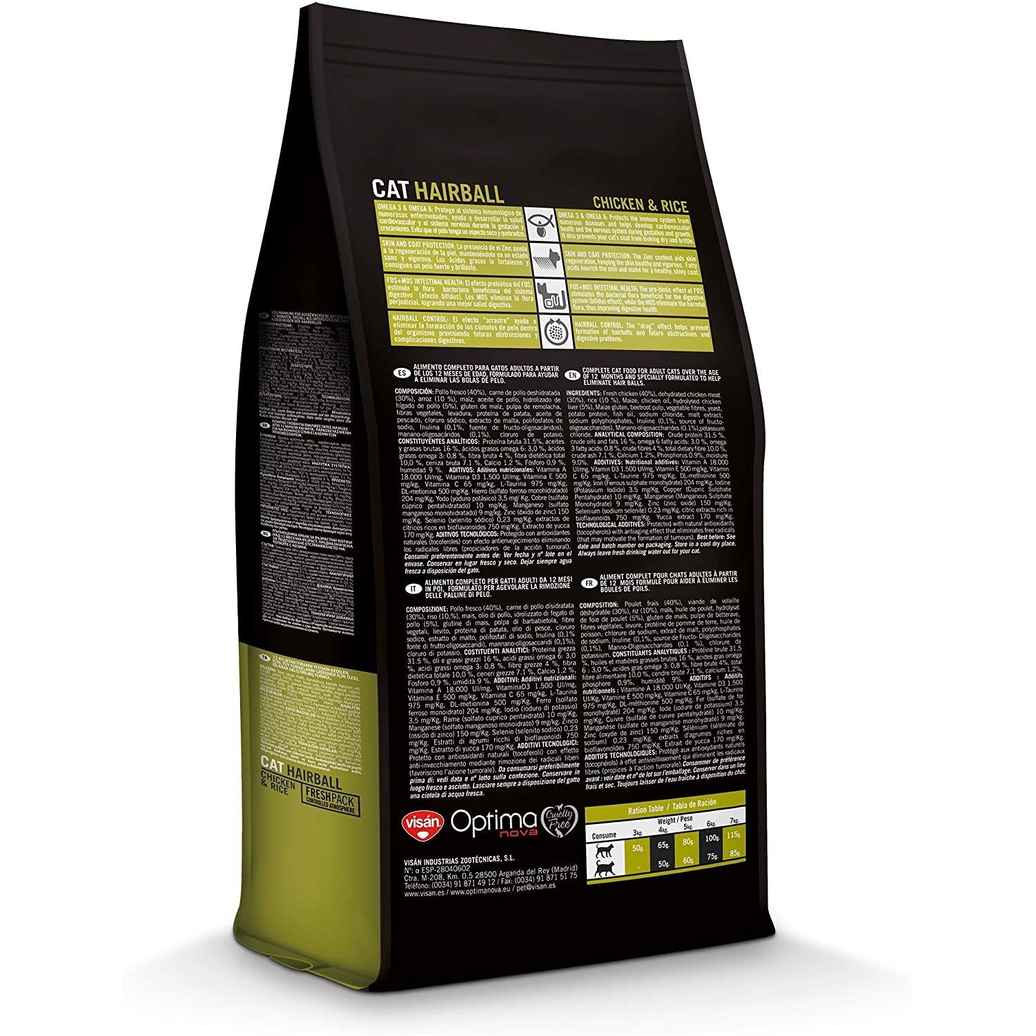 OPTIMA NOVA CAT HAIRBALL 2 KG. - Imagen 2