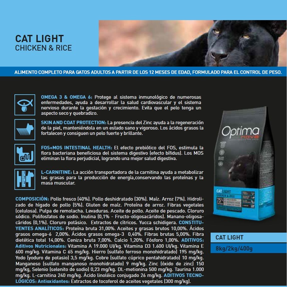 OPTIMA NOVA CAT LIGHT 2 KG. - Imagen 3