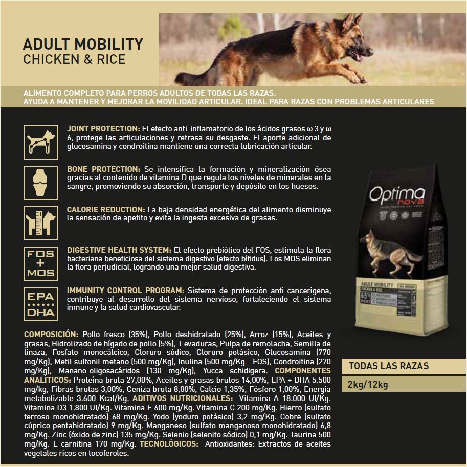 OPTIMA NOVA MOBILITY POLLO/Arroz 2 KG. - Imagen 4
