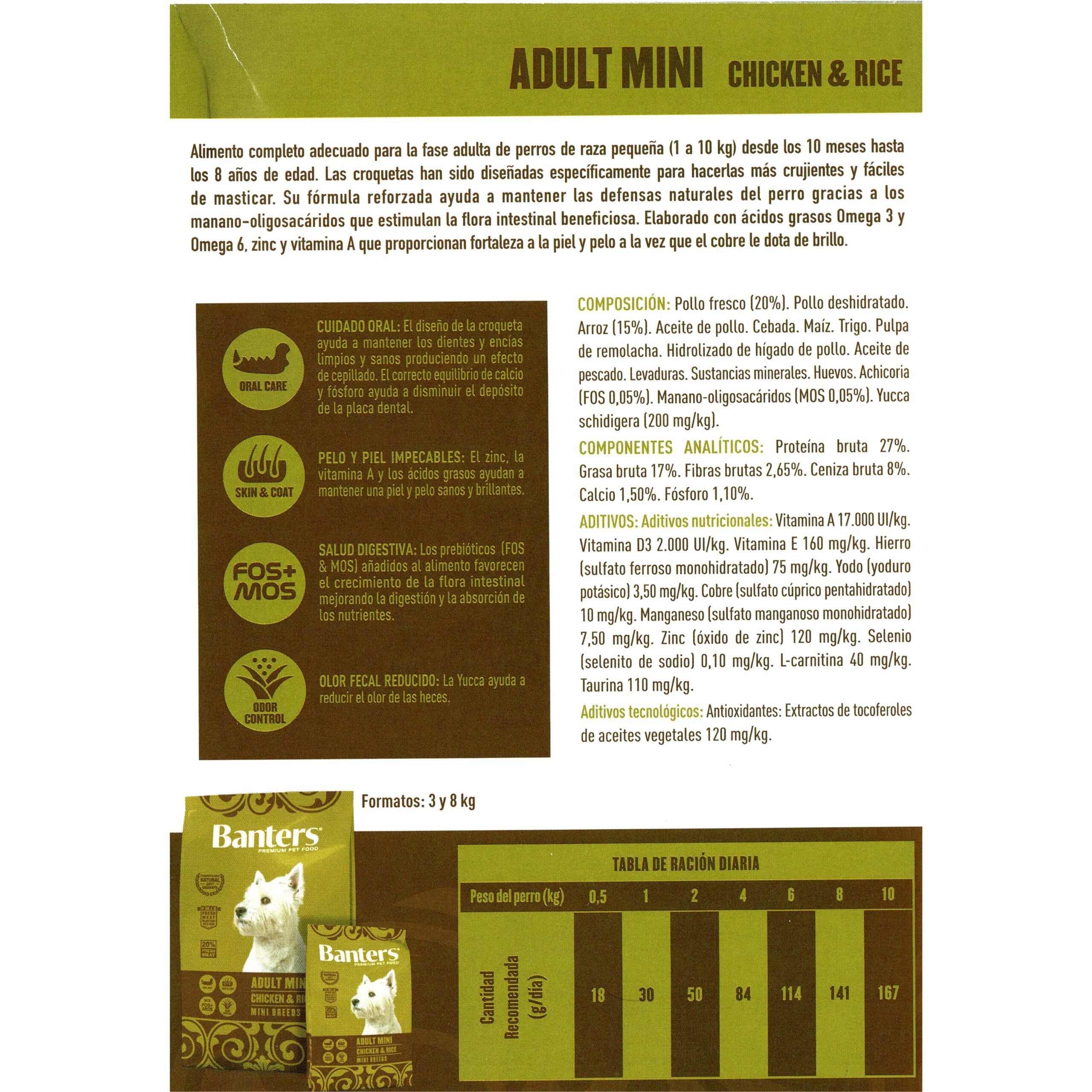 BANTERS DOG ADULT MINI 3 KG. - Imagen 2