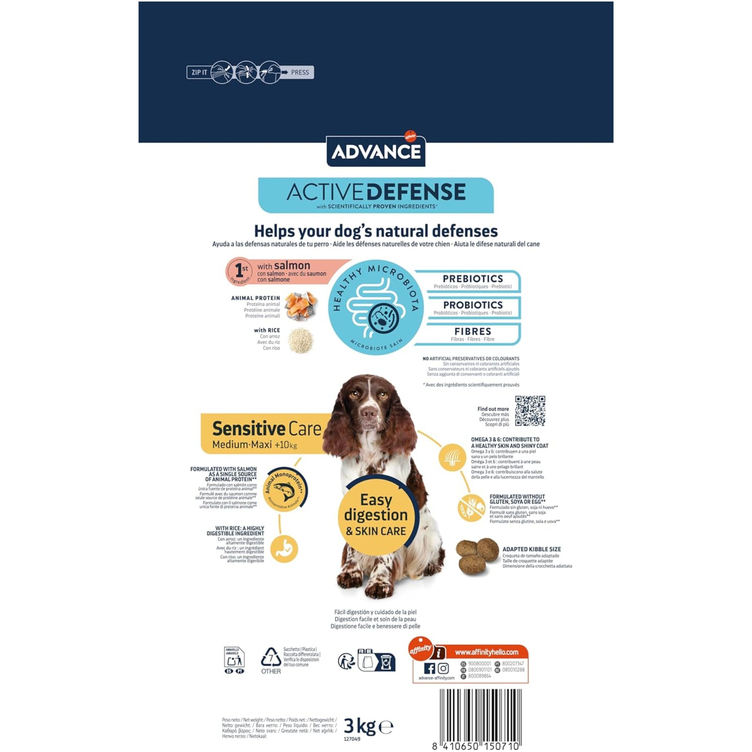 ADVANCE SENSITIVE MEDIUM MAXI S&R 12 KG - Imagen 2