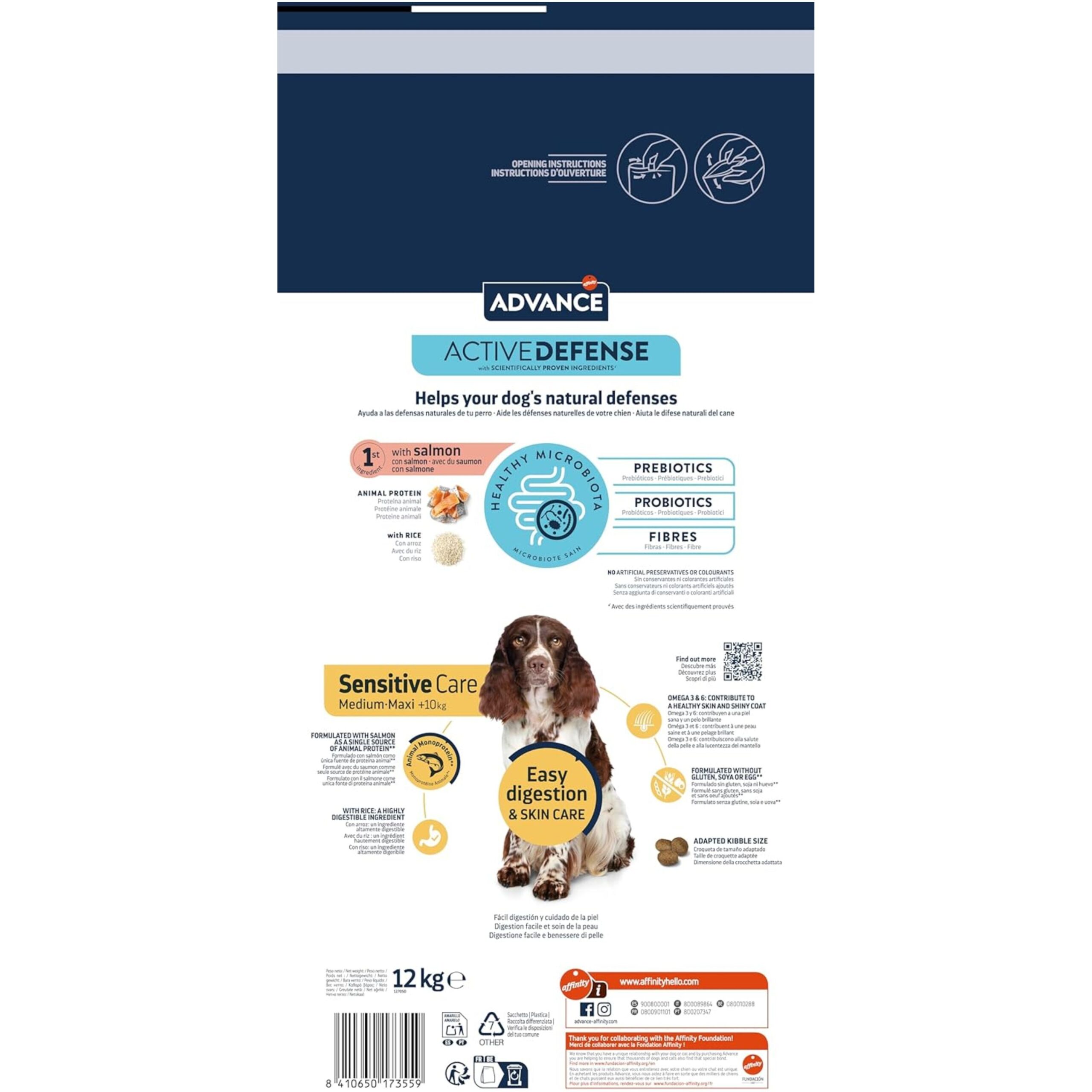 ADVANCE SENSITIVE MEDIUM MAXI S&R 12 KG - Imagen 4