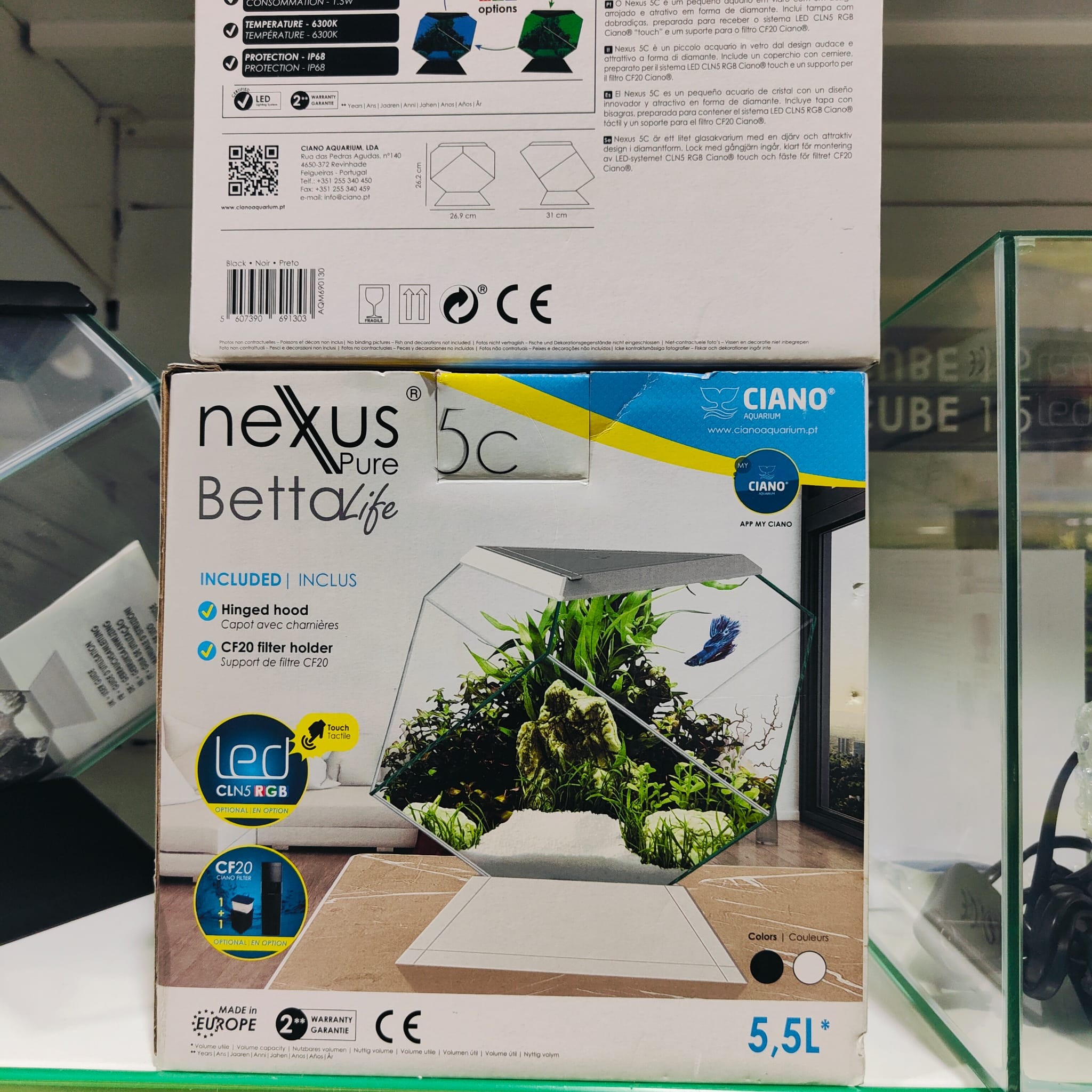 ACUARIO NEXUS 5C BETTA LIFE. NEGRO - Imagen 2