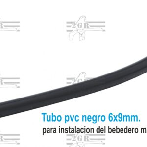 TUBO PVC ALCAPELL 6x9mm. color negro