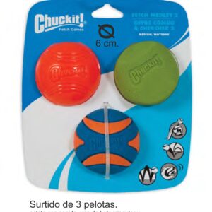 CHUCKIT SURTIDO PELOTAS 3PACK